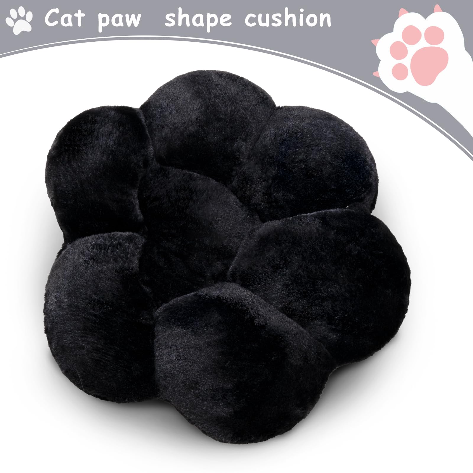 DOBUONO cat paw cushion used as floor mat adds cute decor.