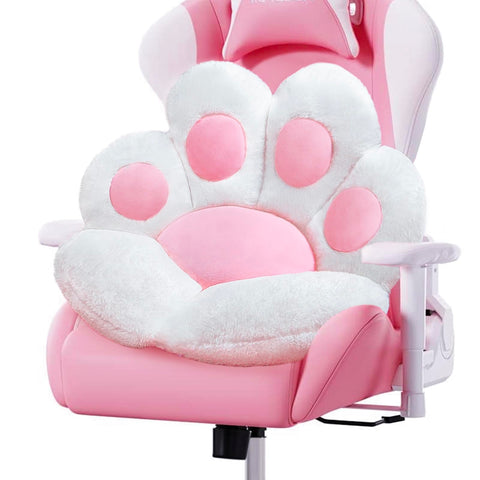 DOBUONO cat paw cushion plush seat for relaxed seating and spine support