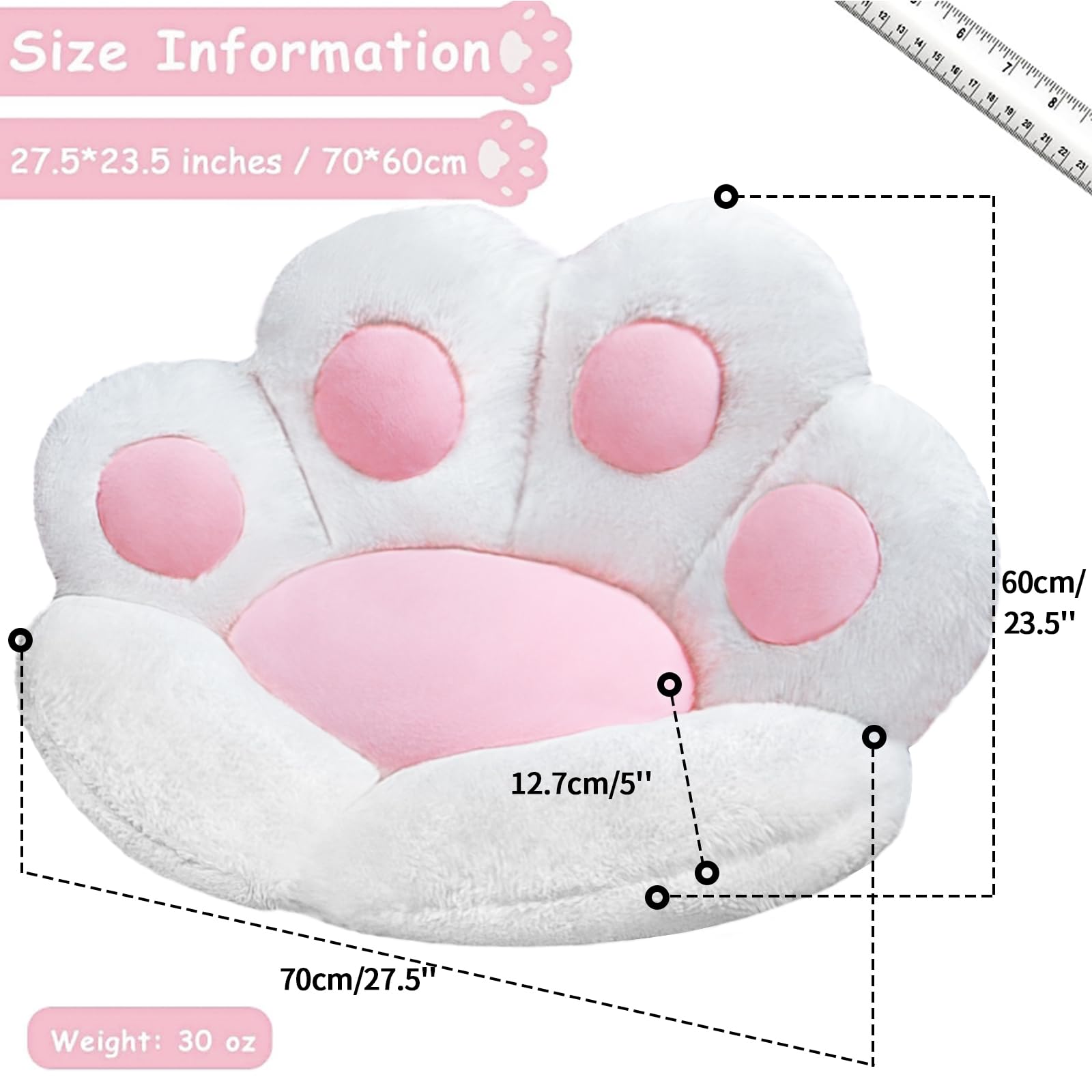 DOBUONO paw cushion for sofa or dorm chair creates cozy lounging