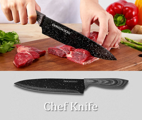 Dockorio ergonomic handles provide comfortable grip during precise chopping and slicing.