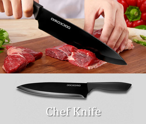Dockorio knife block design saves counter space and looks stylish.