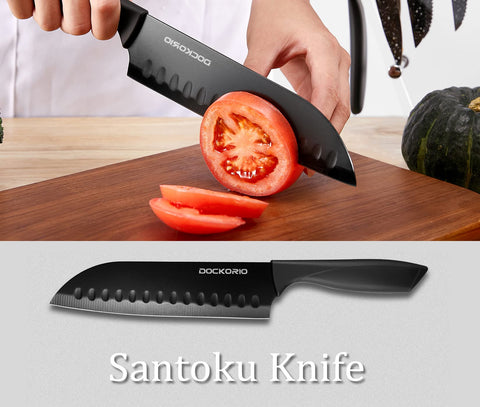 Dockorio scissors and sharpener complete the kitchen toolkit.