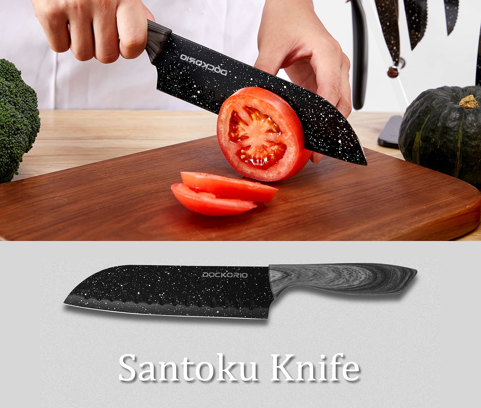 Dockorio wood-grain handle design adds a premium, stylish touch to any kitchen.