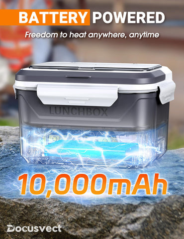 Docusvect battery display shows charge level for planning
