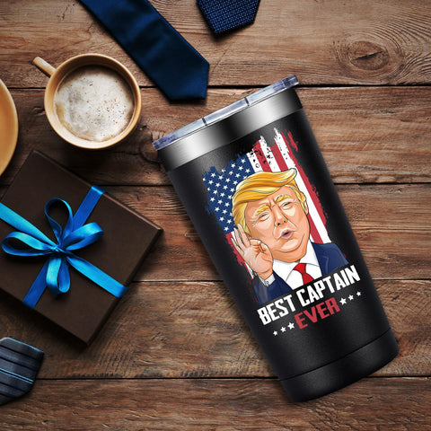 DOEARTE 20oz tumbler captain motif print enhances nautical gift appeal