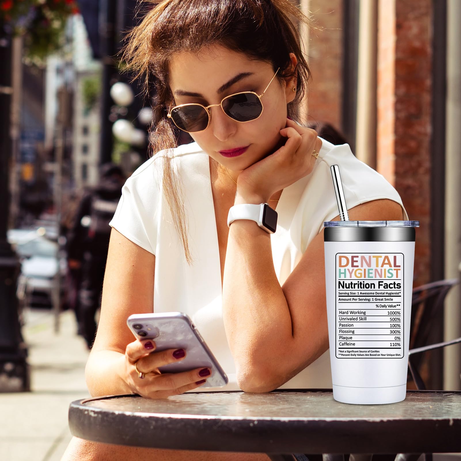 DOEARTE 20oz tumbler suitable for cocktails, water, or tea.