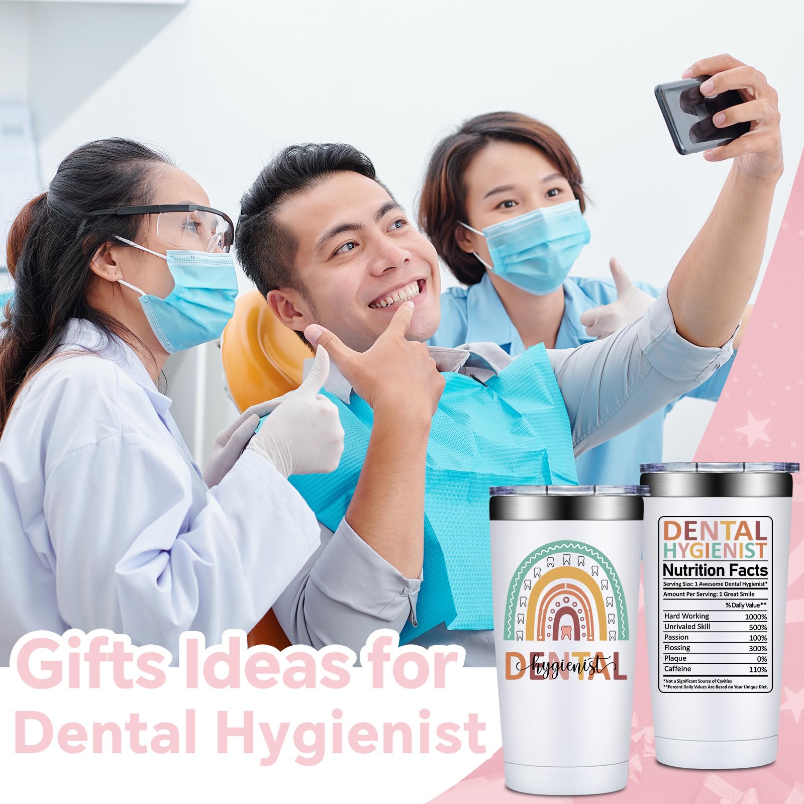 DOEARTE dental hygienist tumbler with gift-ready packaging for appreciation week.