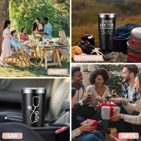 DOEARTE 20oz tumbler with premium insulation maintains drinks longer.