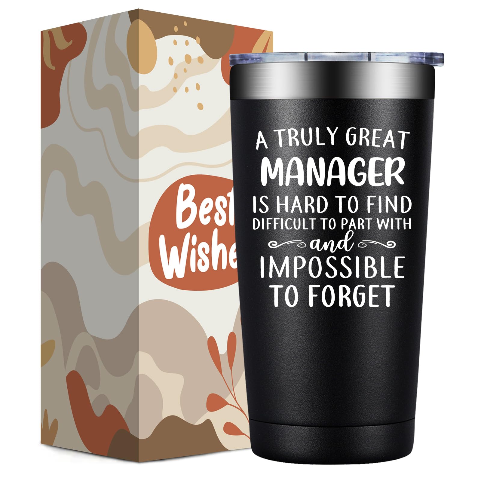 DOEARTE 20oz manager tumbler side view for on-the-go hydration
