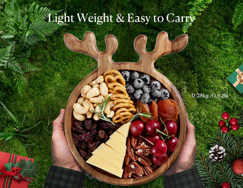 Dofira acacia wood serving tray with velvety finish for durable daily use