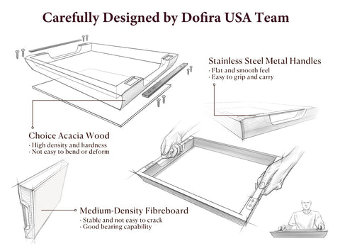 Dofira breakfast-in-bed tray blends convenience with refined style