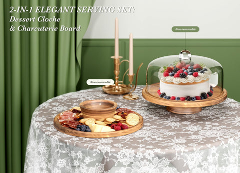 Dofira dessert display plate elevating cupcakes and fruit.