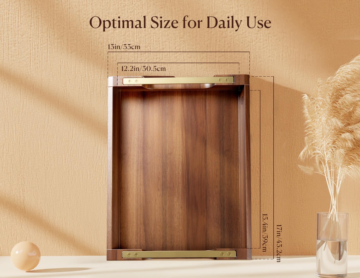 Dofira large 17x13 tray ideal for breakfast in bed and brunch.