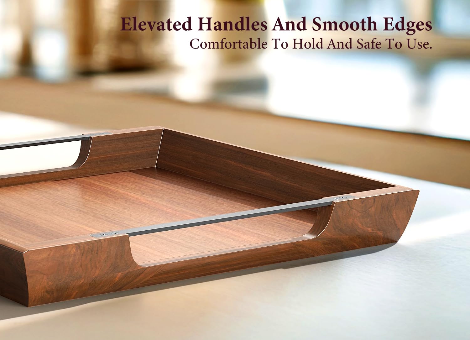 Dofira tray on a coffee table creates decorative yet practical displays
