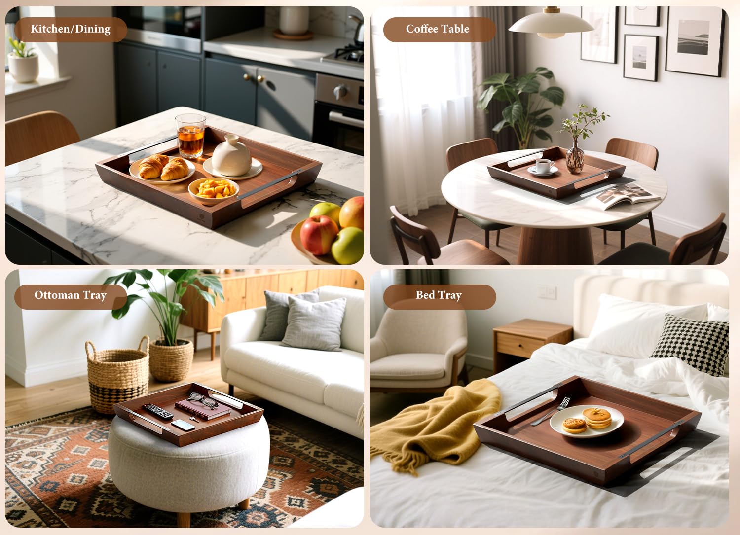 Dofira tray’s durable MDF base resists cracking and keeps flatness