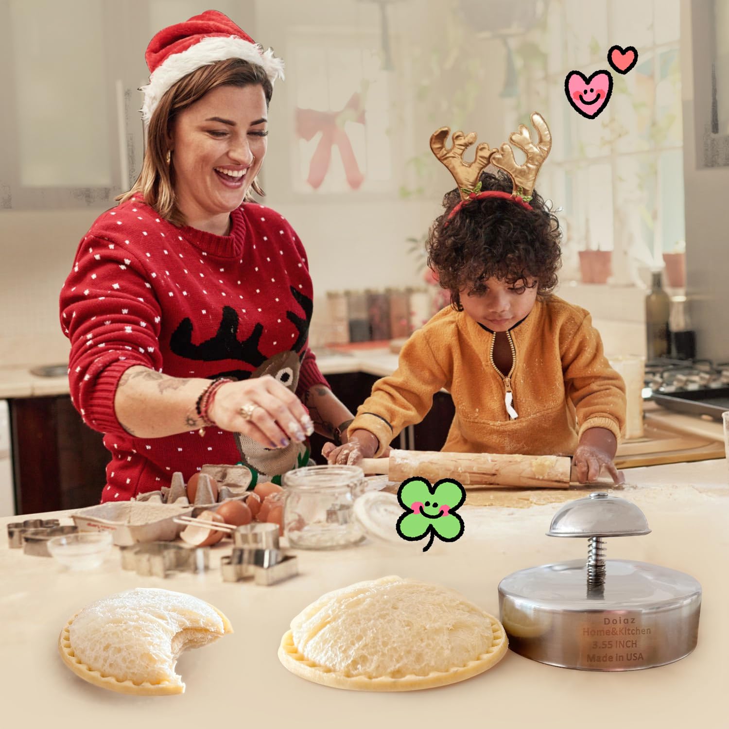 Doiaz cookie-cutting feature suitable for matching lunch shapes and treats