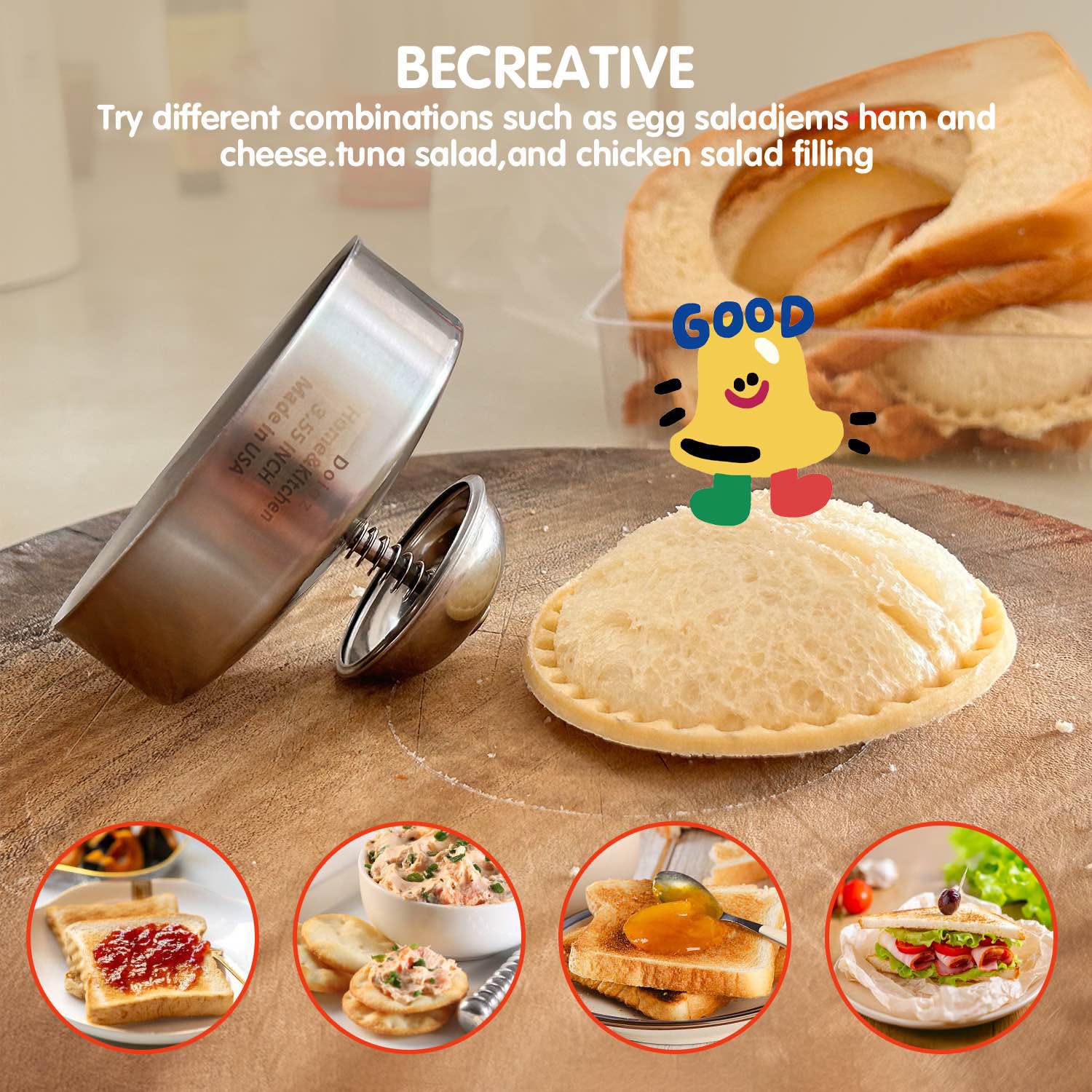 Doiaz kid-friendly kitchen tool designed for small hands and shape cutting fun