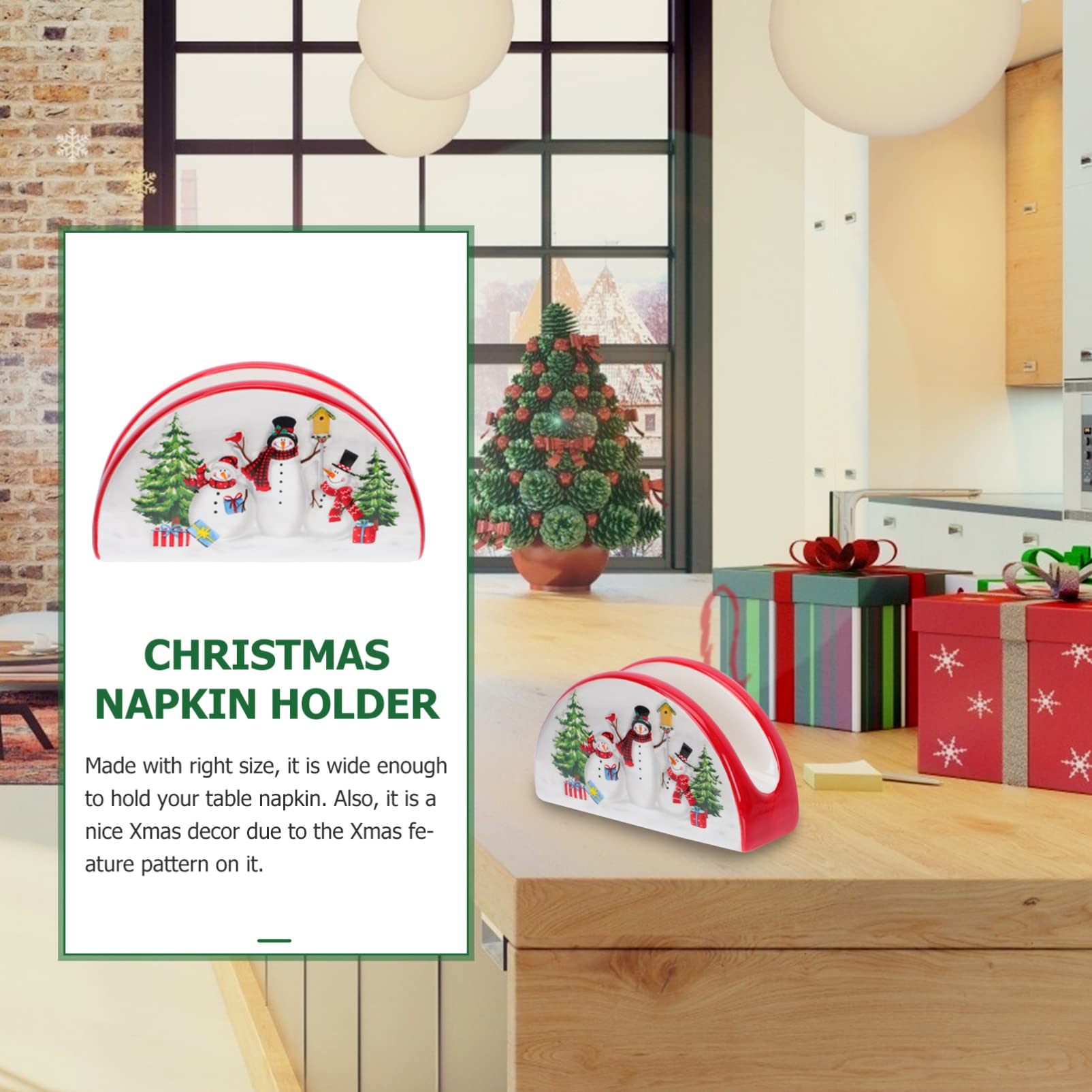 DOITOOL Christmas tissue holder brings seasonal flair to countertops and tabletops