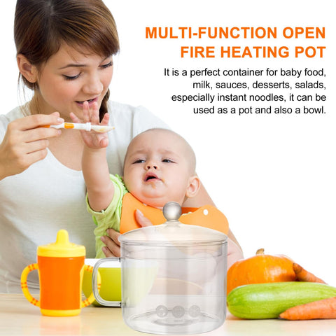 DOITOOL glass pot compatible with microwave and oven for versatile cooking.