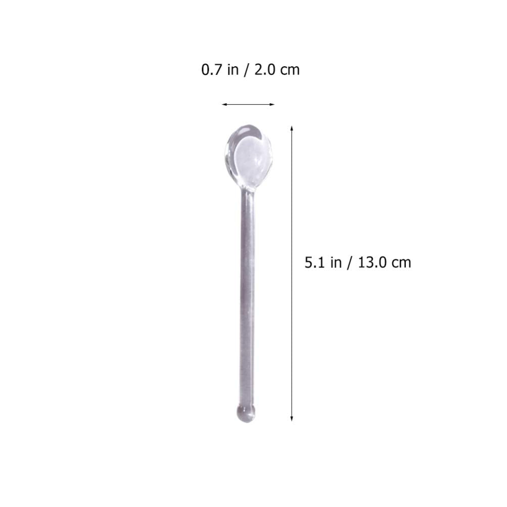 DOITOOL glass spoons tea stirring multipurpose tool for coffee and sugar.