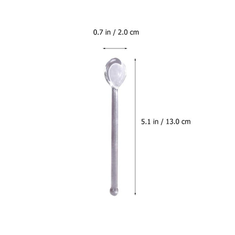 DOITOOL glass spoons tea stirring multipurpose tool for coffee and sugar.
