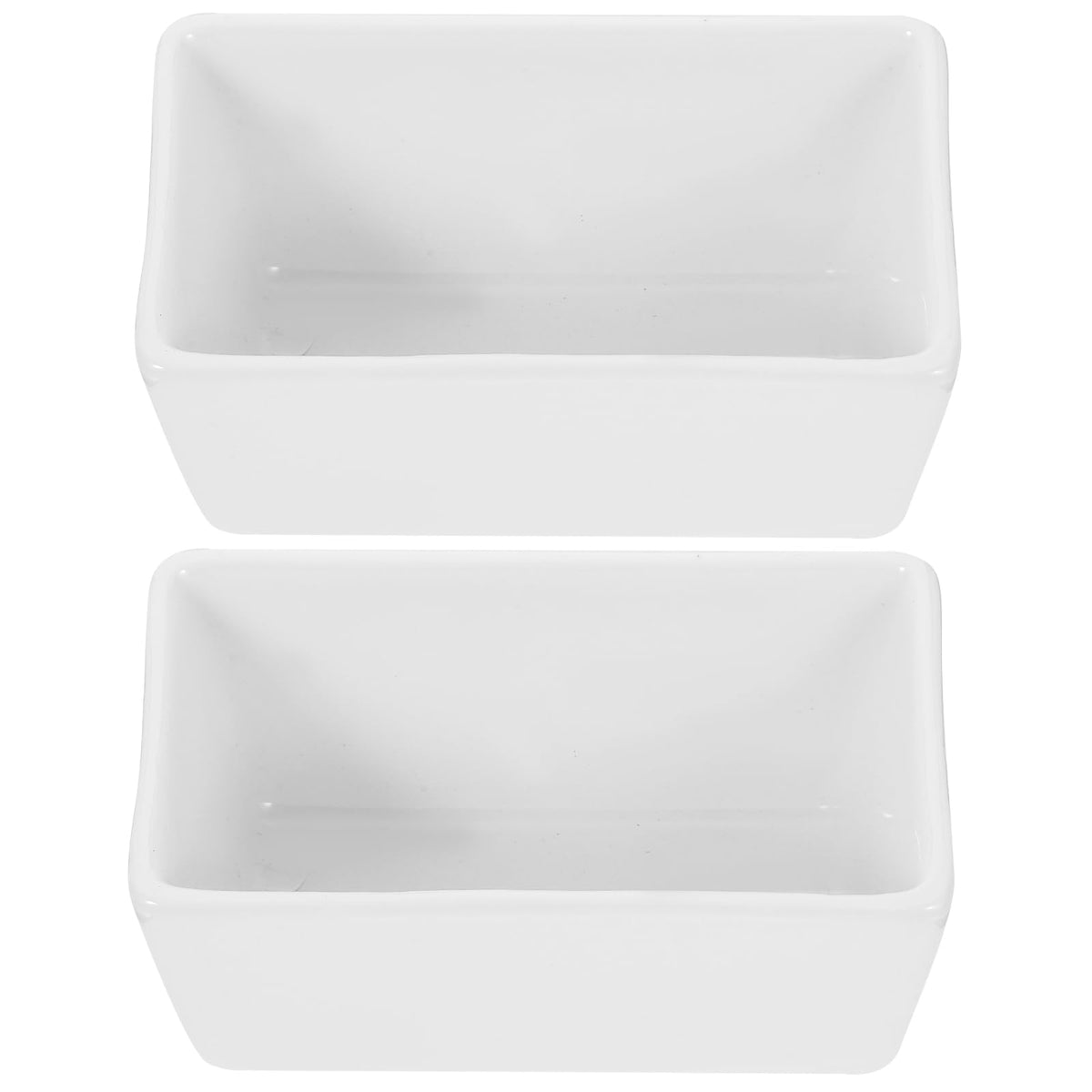 DOITOOL two-piece ceramic sugar packet holder front view enhances table organization.
