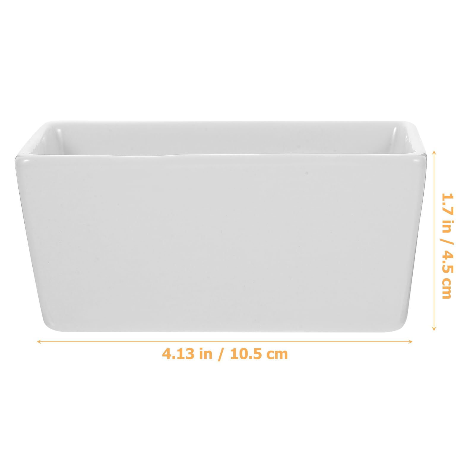 DOITOOL two-piece ceramic sugar packet holder side view for compact counter use.
