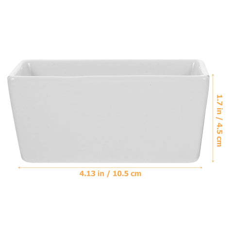 DOITOOL two-piece ceramic sugar packet holder side view for compact counter use.
