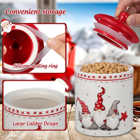 DOITOOL porcelain jar with airtight seal ideal for cookies and candies