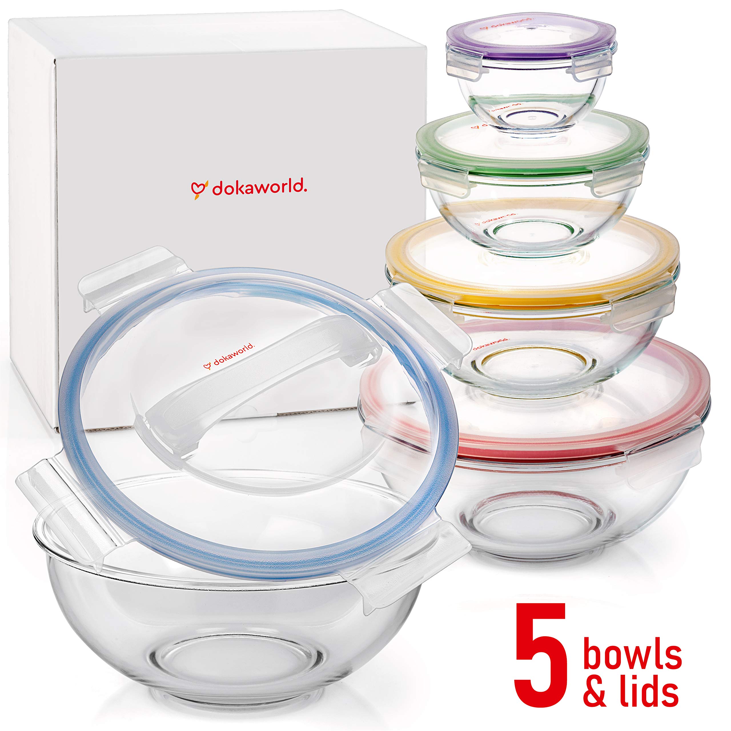dokaworld compact bowls support baking, mixing, and storage in one set.