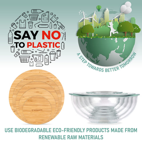 Dokaworld glass bowls are dishwasher-safe for easy cleanup.