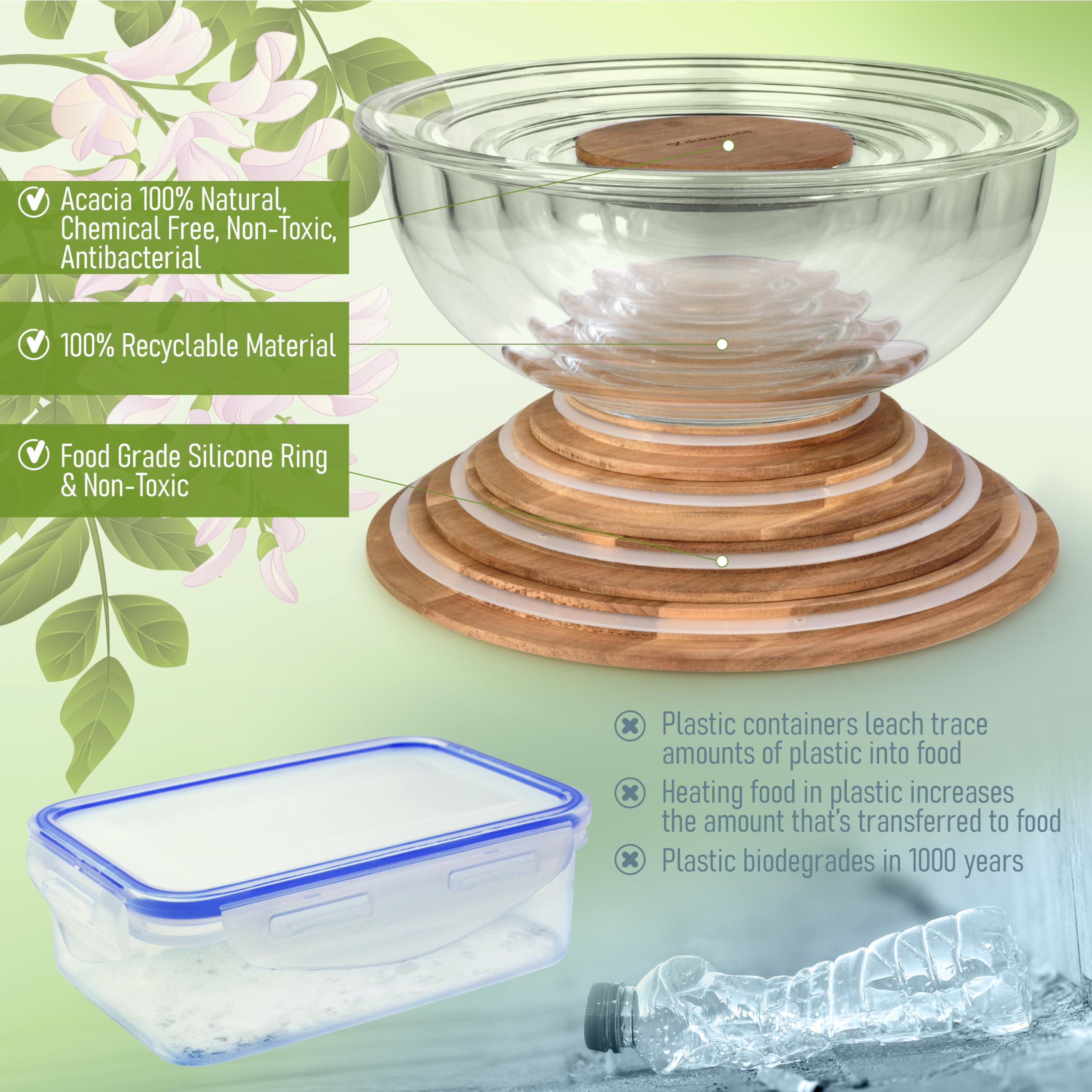 Dokaworld BPA-free glass bowls offer safe storage and easy cleanup.