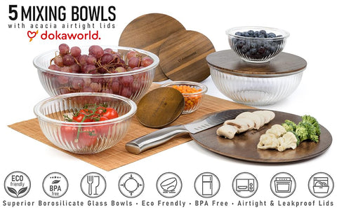Dokaworld bowls nest inside each other for easy organization.