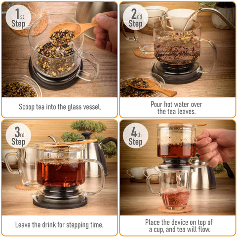 Dokaworld valve system tea infuser designed for smooth flow and easy cleaning.
