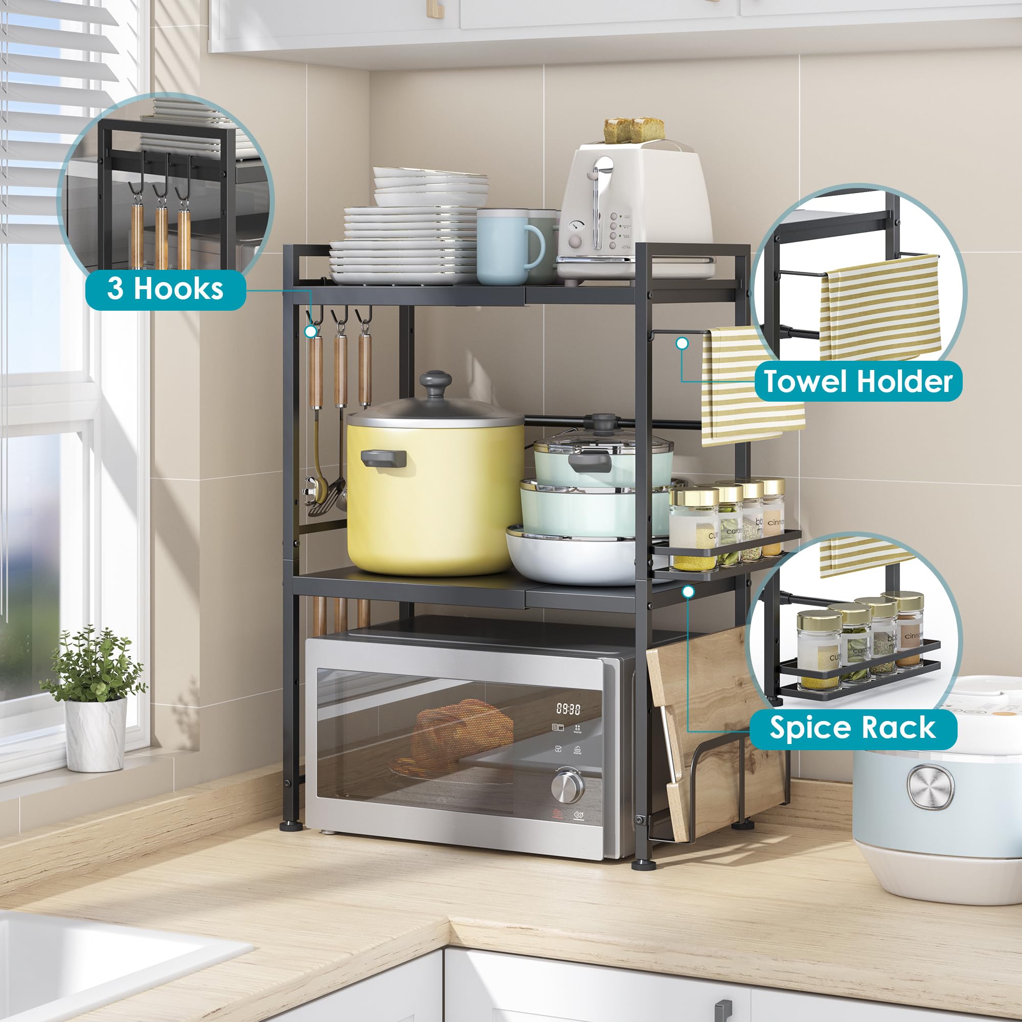 DOLALIKE carbon steel construction offers durable kitchen storage