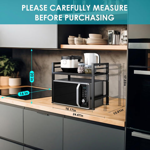 DOLALIKE easy-install microwave stand includes tools and instructions