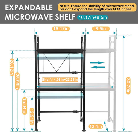 DOLALIKE 3-tier design keeps kitchen essentials neatly organized