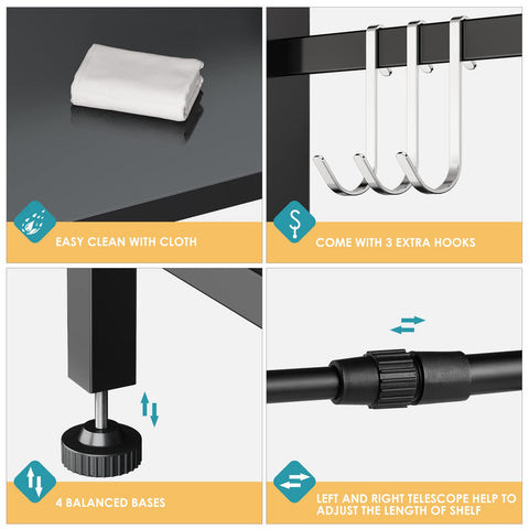 DOLALIKE non-slip suction feet keep the rack steady on counters