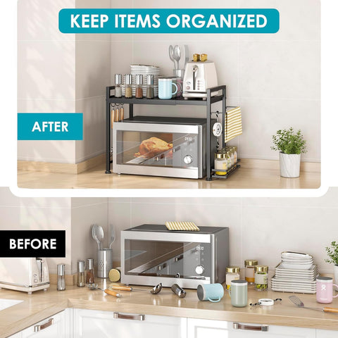 DOLALIKE kitchen storage shelf with sturdy carbon steel frame.
