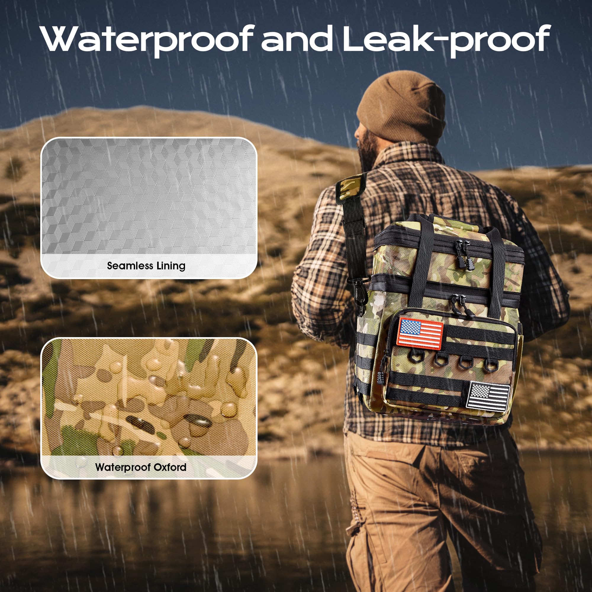 DOLOPL Lunch Box back pocket fits tablets or notebooks for quick access.