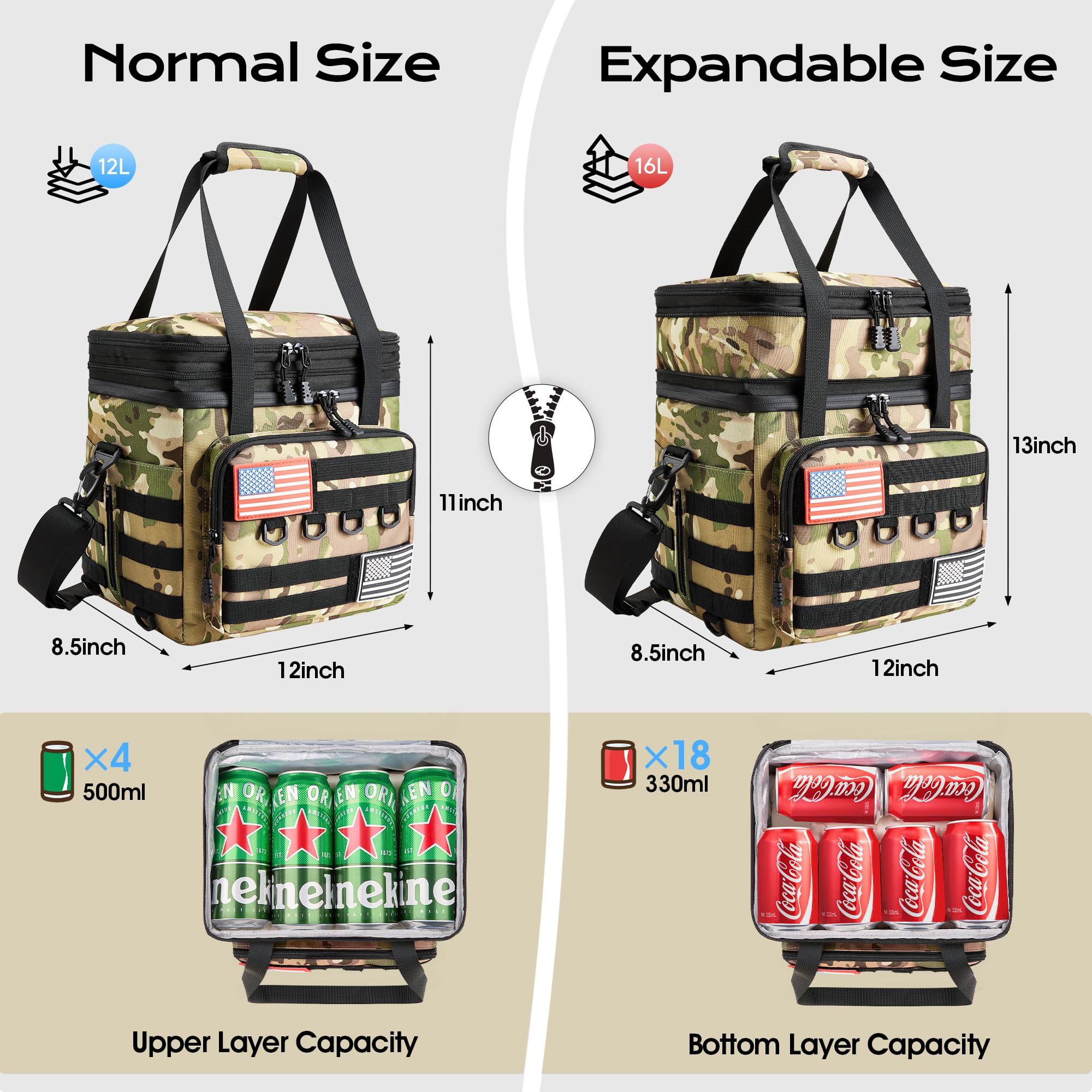 DOLOPL Lunch Box expandable dual compartments keep foods separate for lasting freshness.