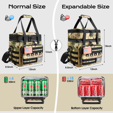 DOLOPL Lunch Box expandable dual compartments keep foods separate for lasting freshness.