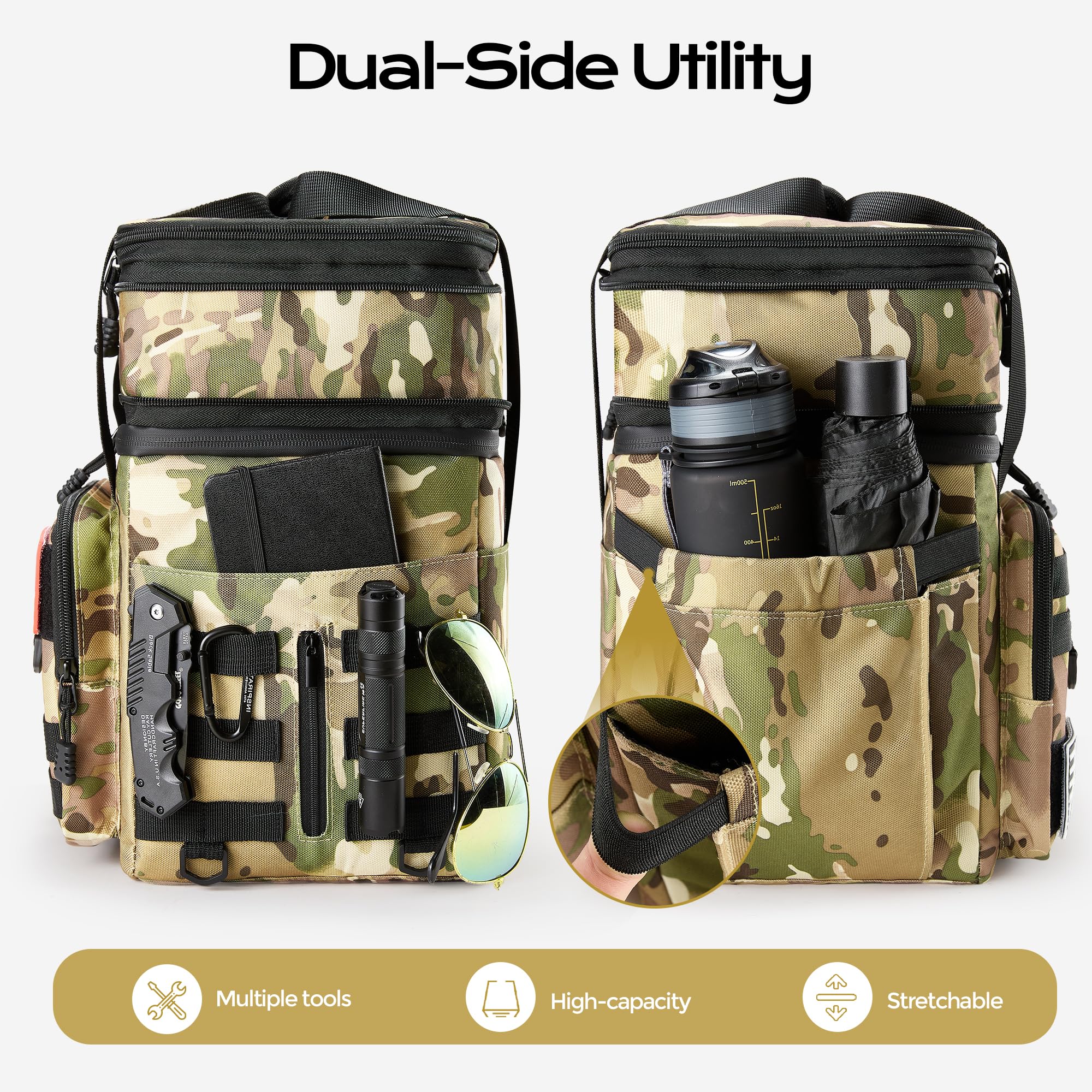 DOLOPL Lunch Box waterproof outer material protects items in rain or splash.