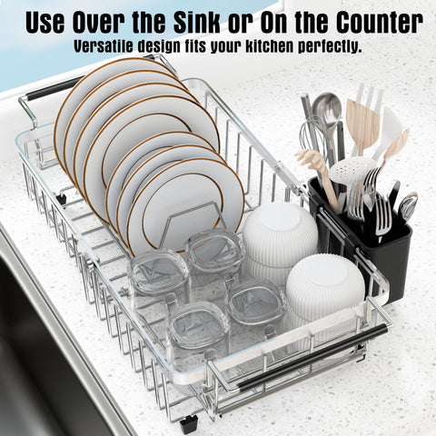 Dolreiik expandable basket depth adjustment for sink variations