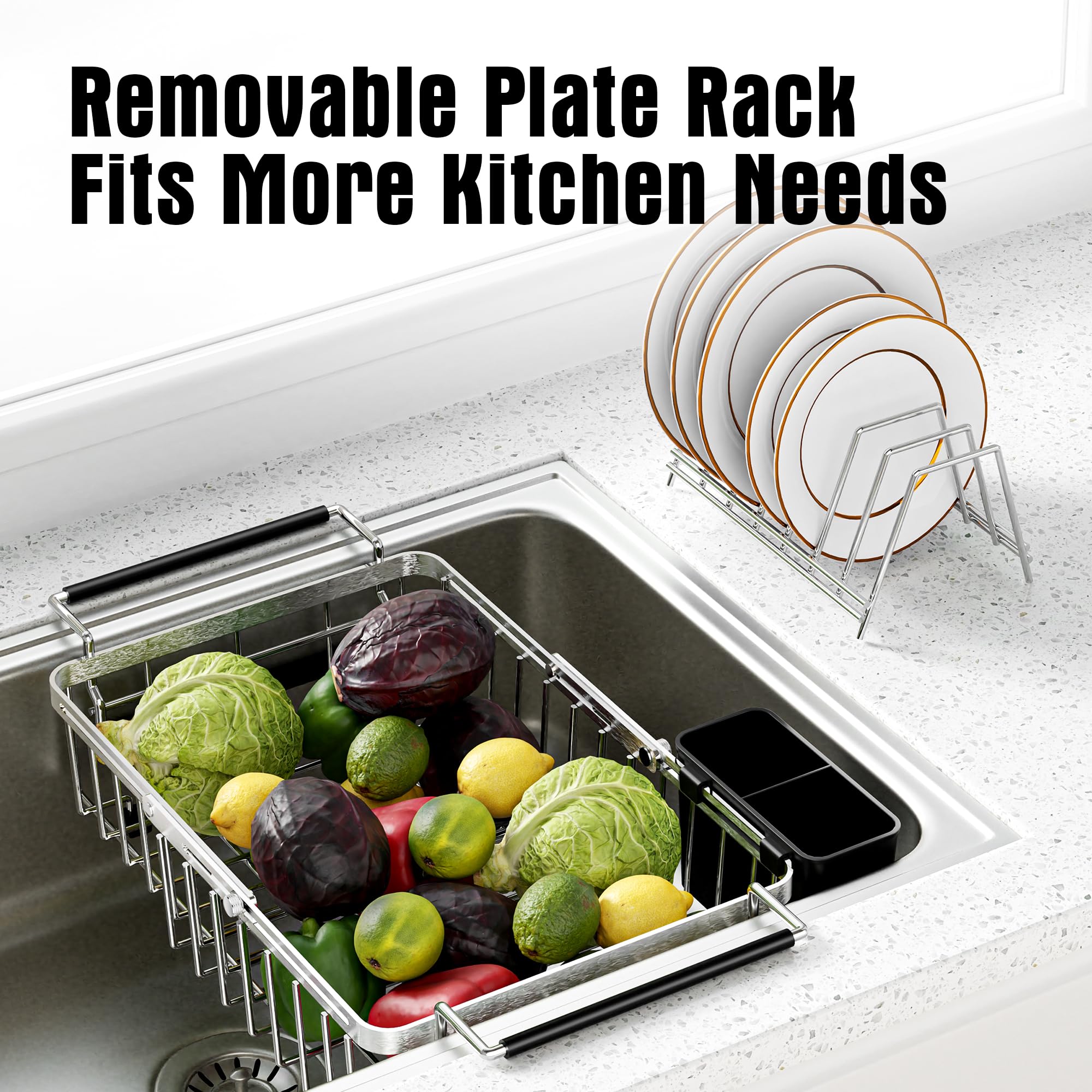 Dolreiik adjustable plate rack design offers flexible positions