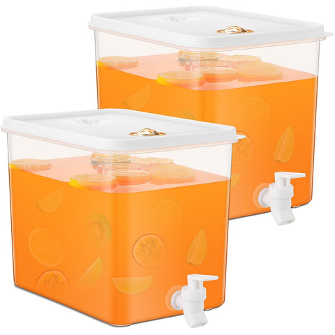 Domensi 2-gallon drink dispenser with spigot for easy self-serve at gatherings