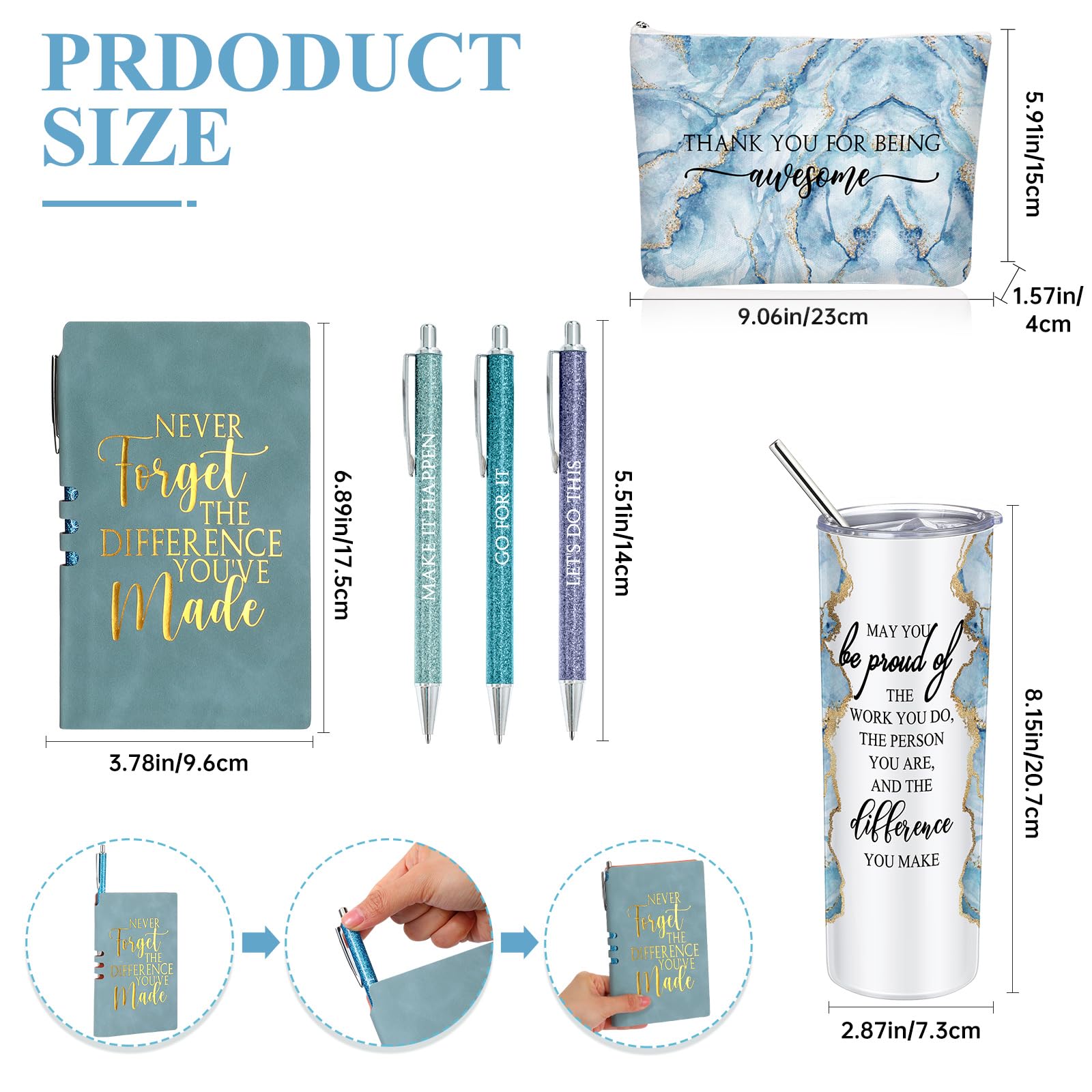 Domensi glitter ballpoint pens, three-pack, add sparkle to notes and journaling.