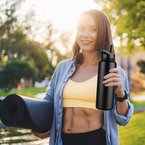 DOMICARE black sleek bottle design for gym, work, and travel.