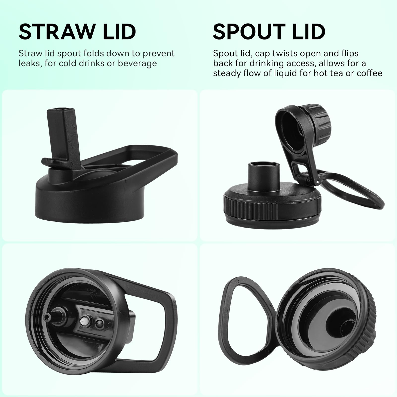 DOMICARE black powder-coated bottle feels sweat-proof and easy to grip