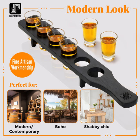 Don Paragone tequila shot setup is ideal for parties and gatherings.